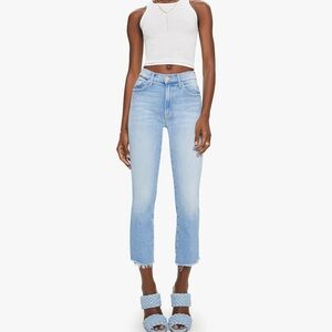 MOTHER The Insider Crop Step Fray Denim